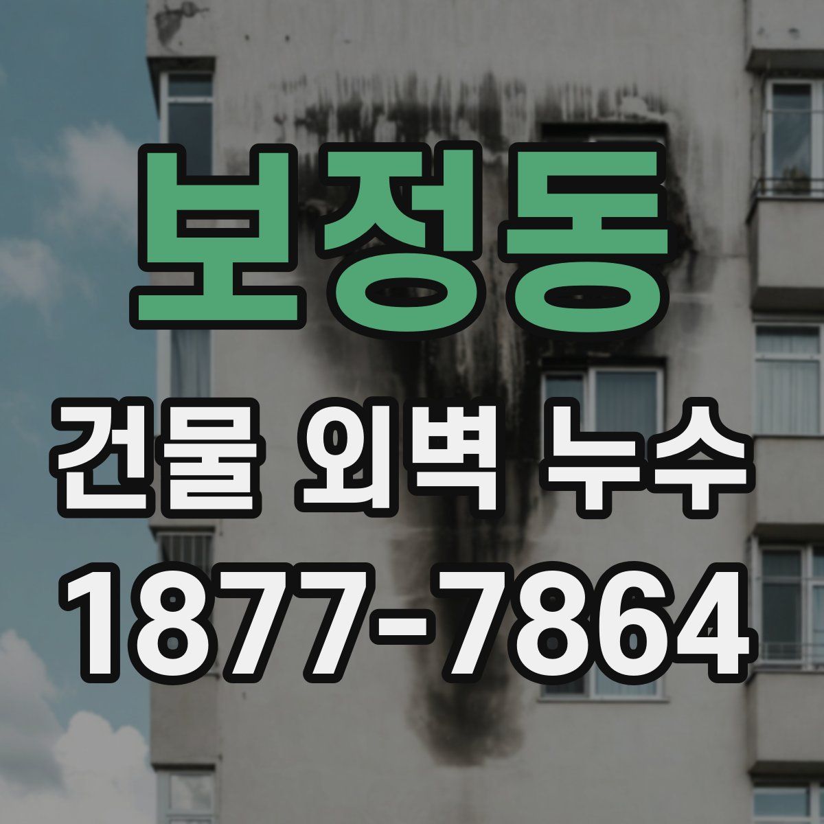보정동 건물 외벽 누수