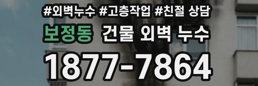 보정동 건물 외벽 누수
