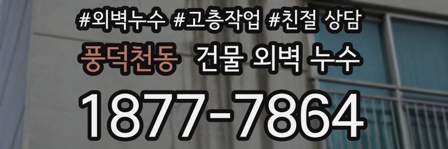 풍덕천동 건물 외벽 누수