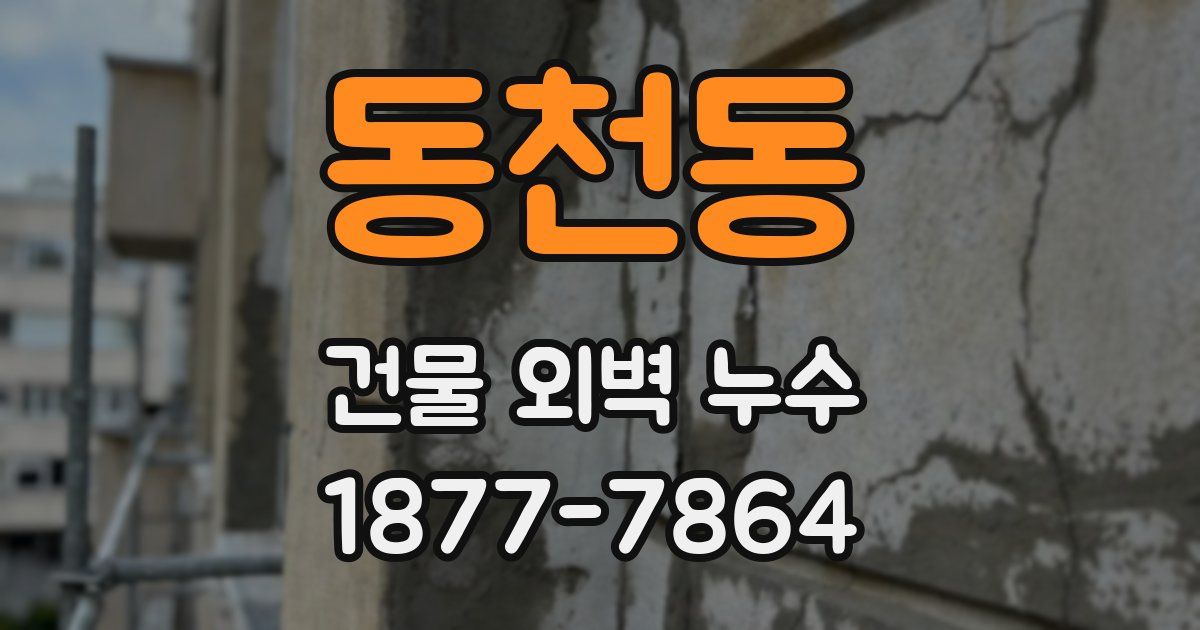 동천동 건물 외벽 누수
