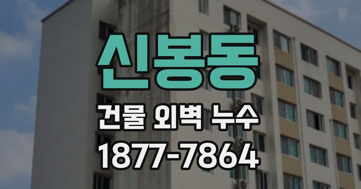 신봉동 건물 외벽 누수