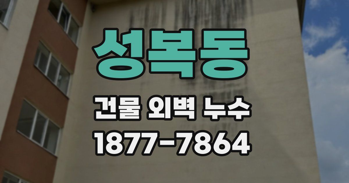 성복동 건물 외벽 누수