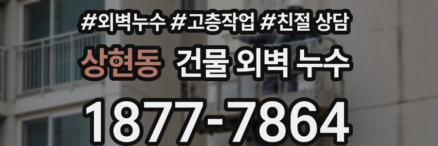 상현동 건물 외벽 누수