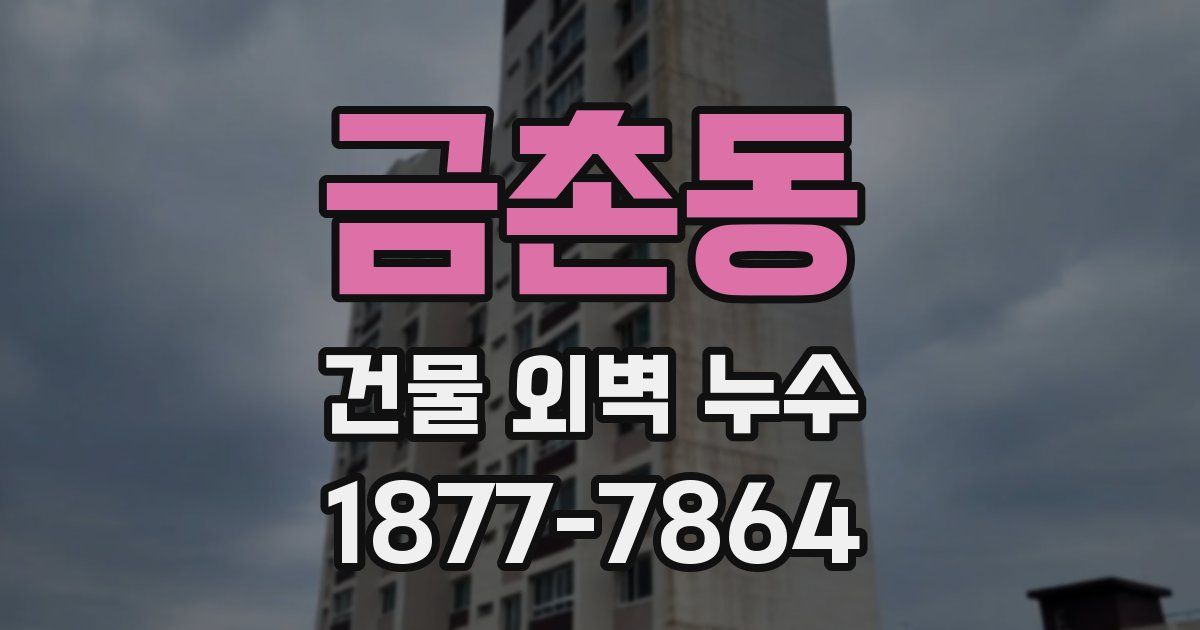 금촌동 건물 외벽 누수