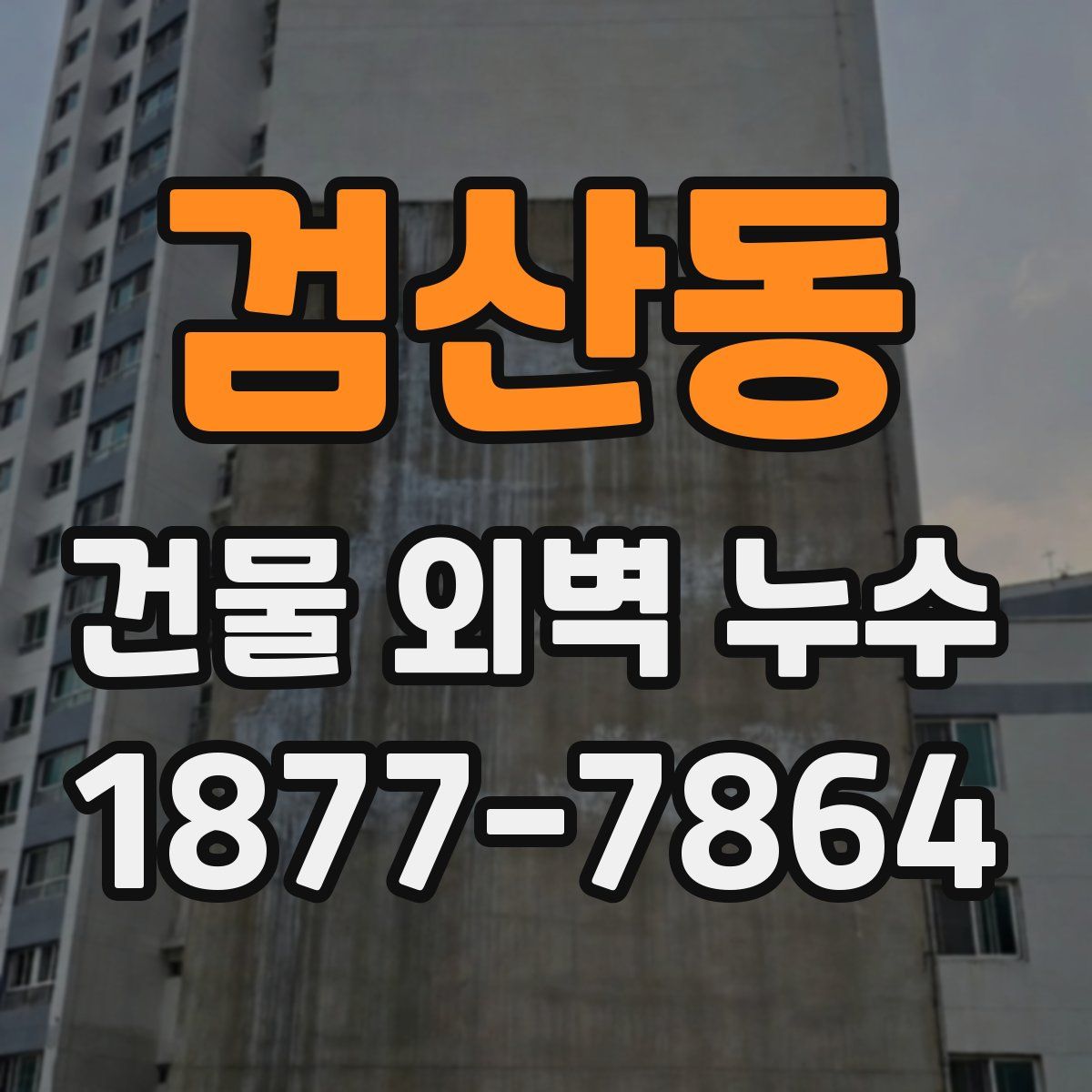 검산동 건물 외벽 누수
