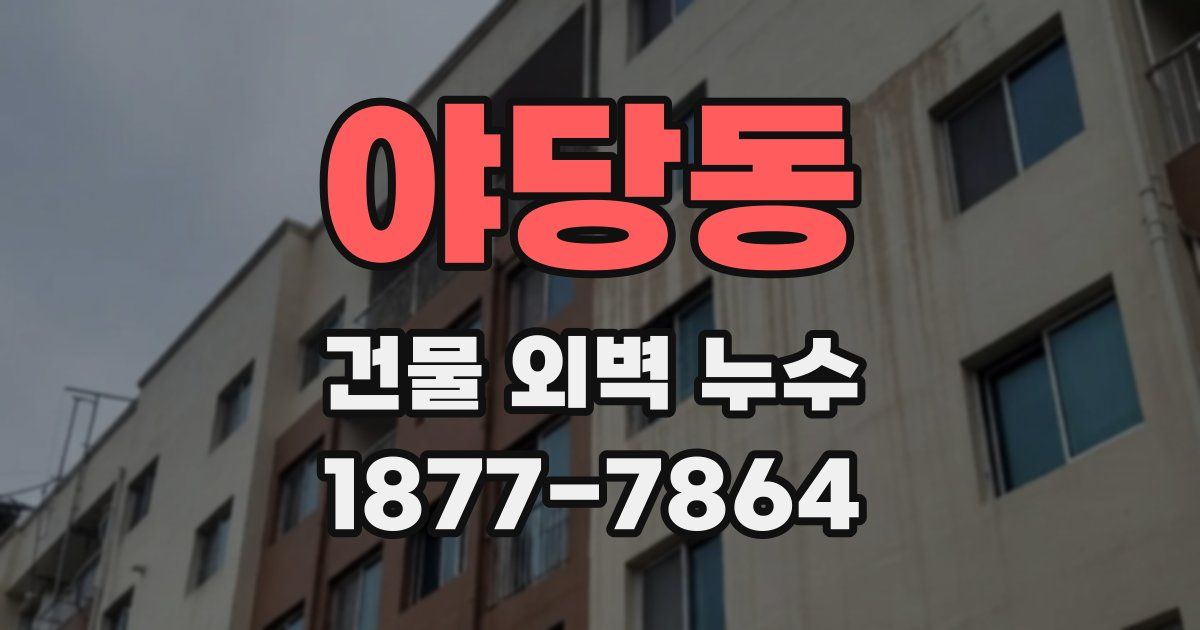 야당동 건물 외벽 누수
