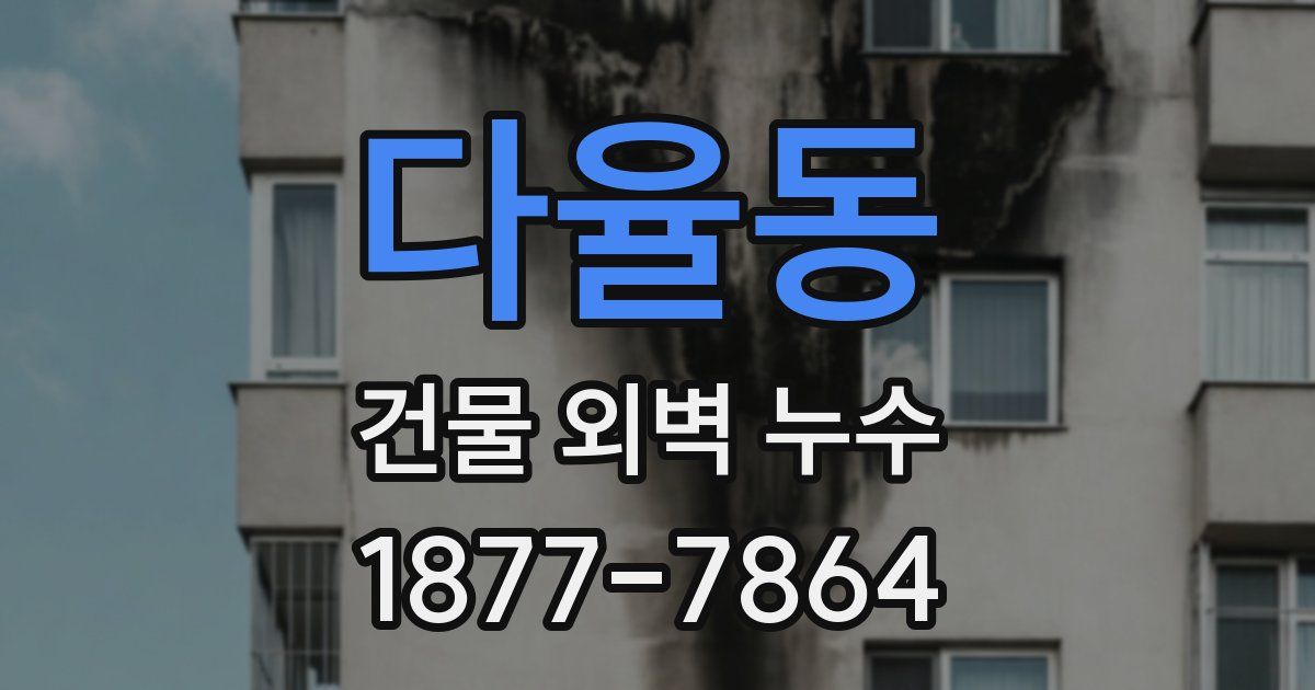 다율동 건물 외벽 누수