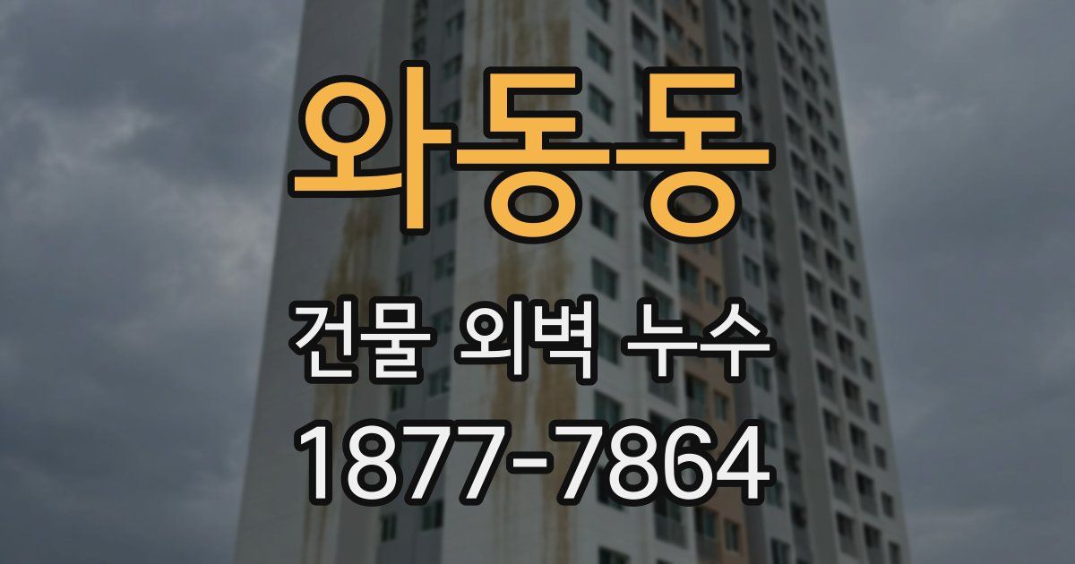 와동동 건물 외벽 누수