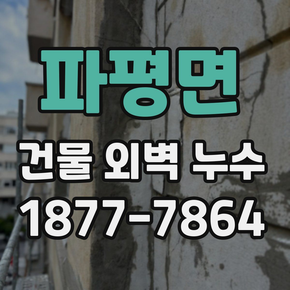 파평면 건물 외벽 누수