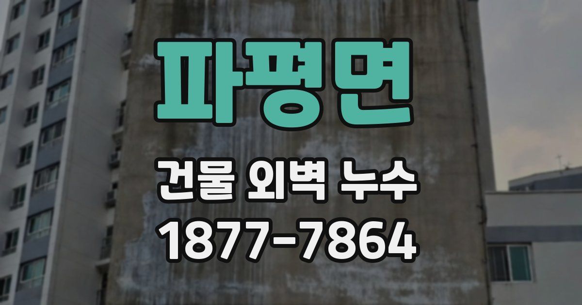 파평면 건물 외벽 누수