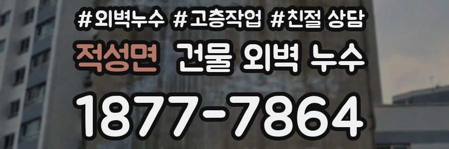 적성면 건물 외벽 누수