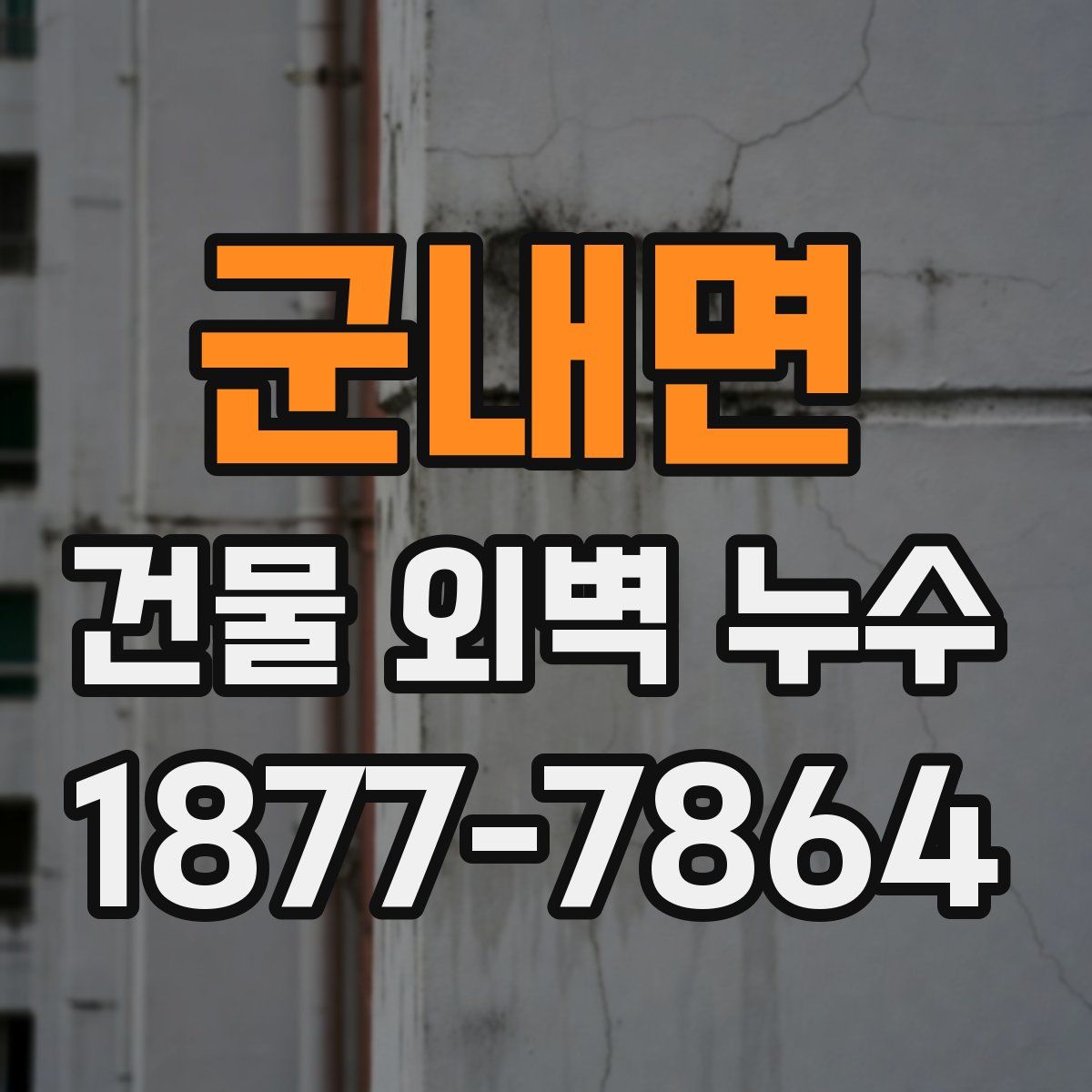 군내면 건물 외벽 누수