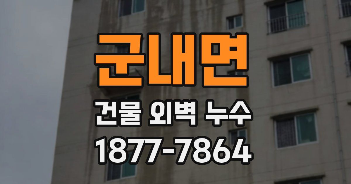 군내면 건물 외벽 누수