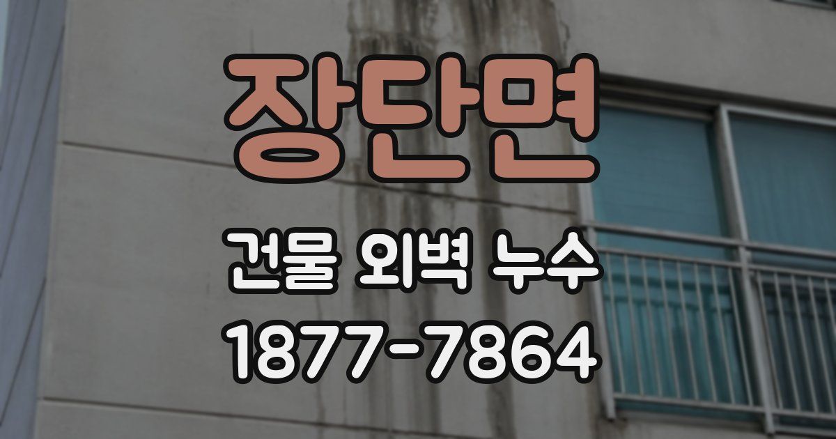 장단면 건물 외벽 누수