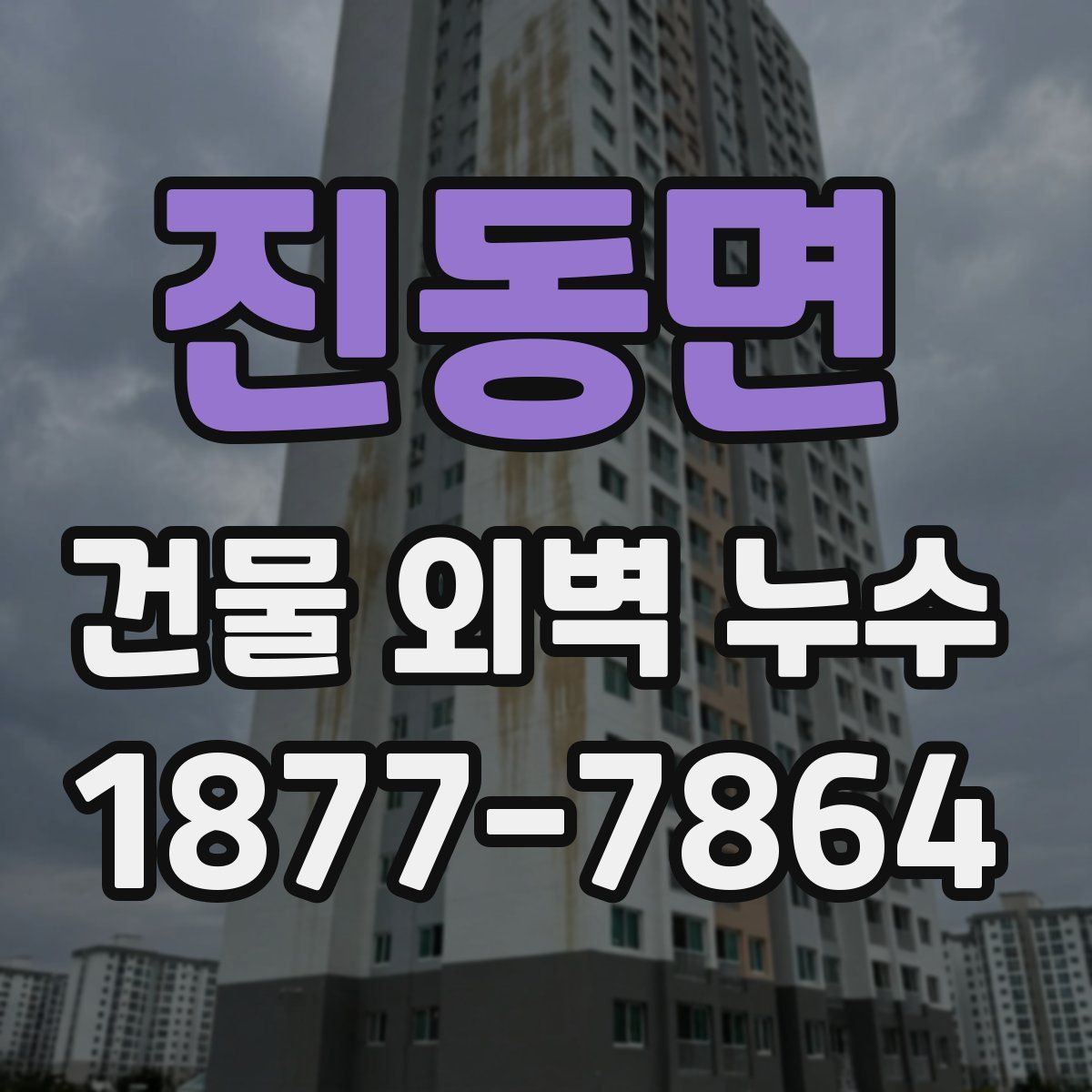 진동면 건물 외벽 누수