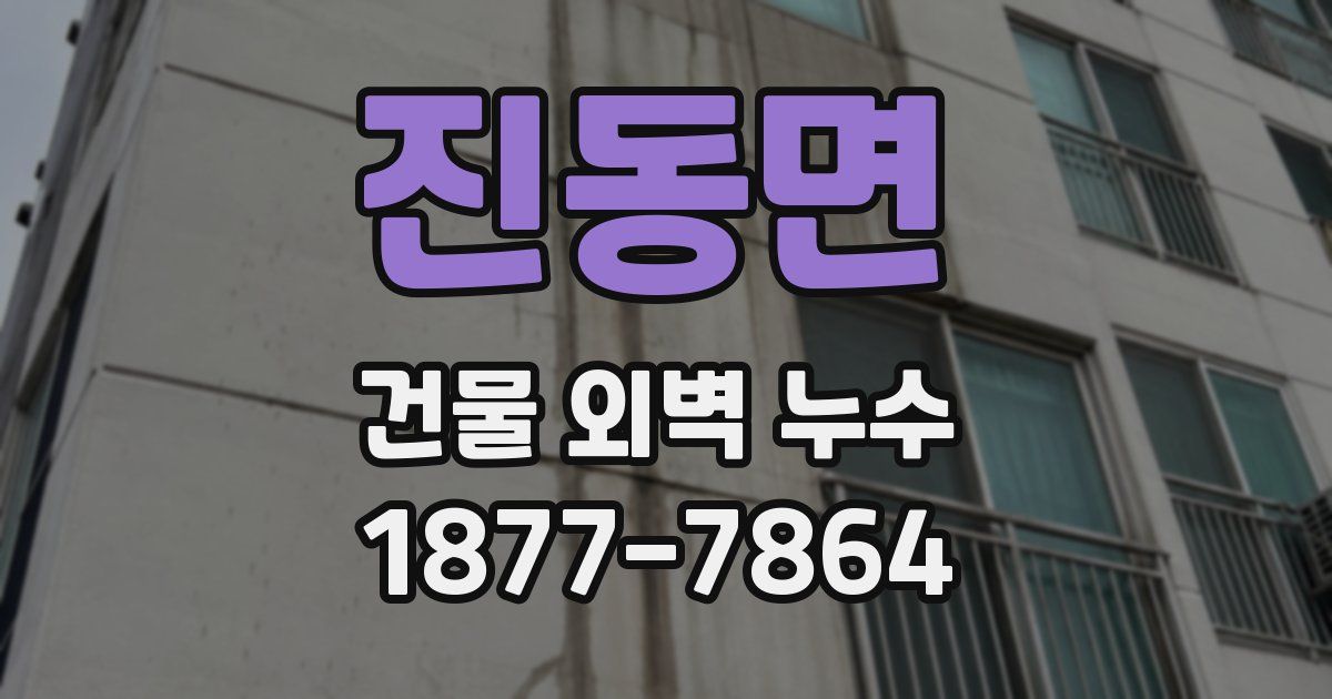 진동면 건물 외벽 누수