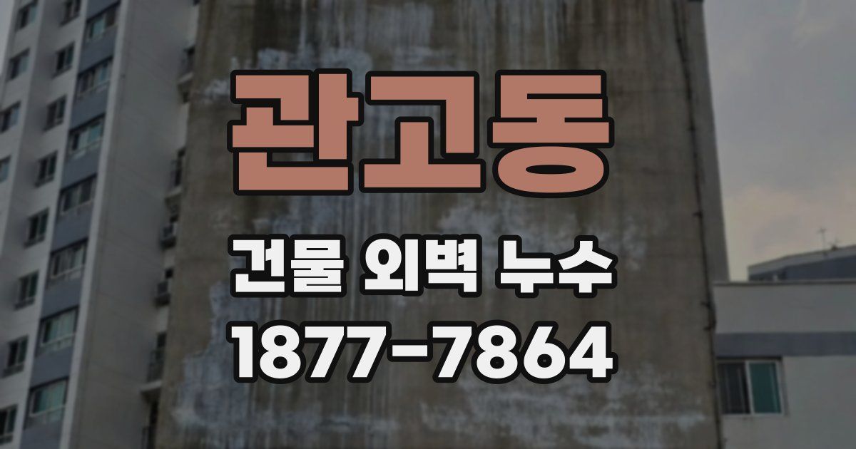 관고동 건물 외벽 누수