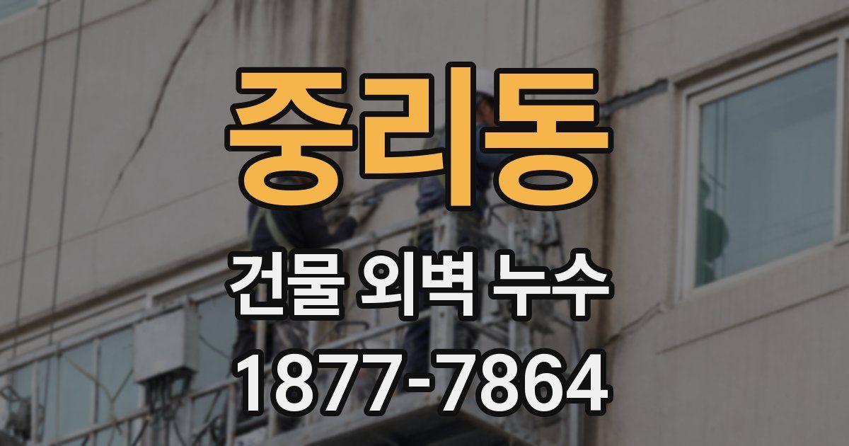 중리동 건물 외벽 누수