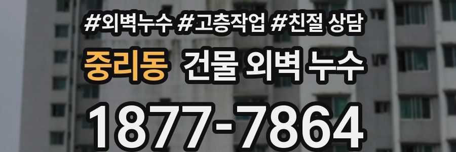 중리동 건물 외벽 누수