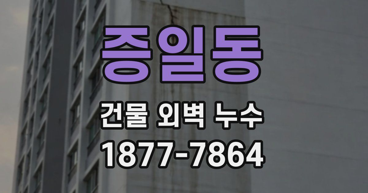 증일동 건물 외벽 누수