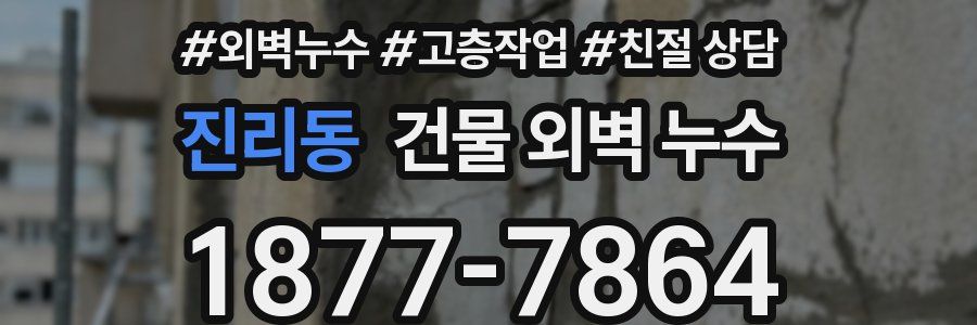 진리동 건물 외벽 누수