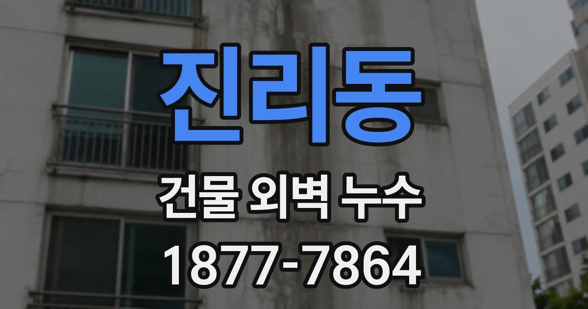 진리동 건물 외벽 누수