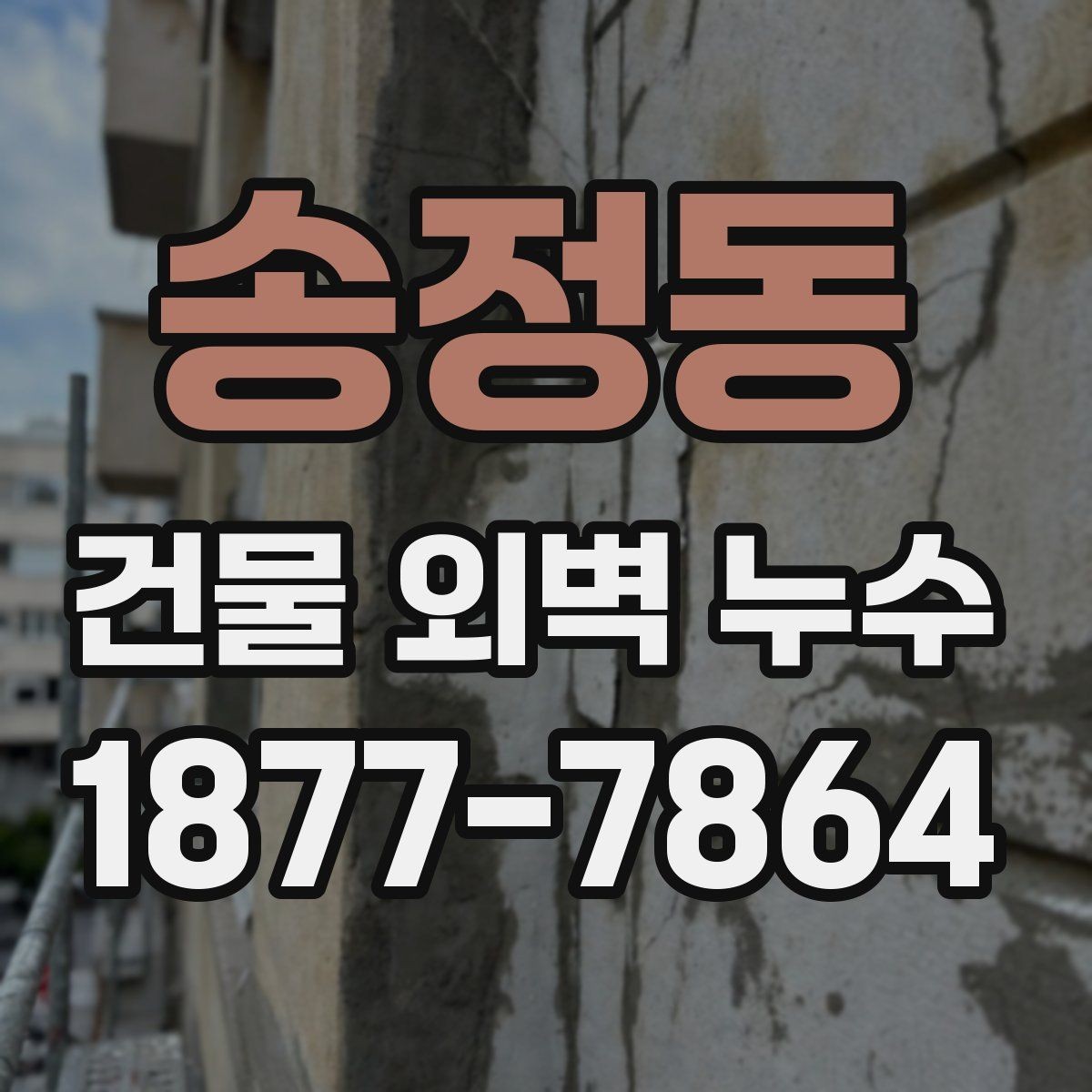 송정동 건물 외벽 누수 발생 시 확인할 사항