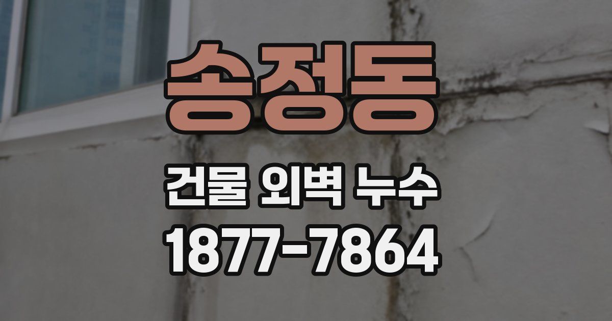송정동 건물 외벽 누수