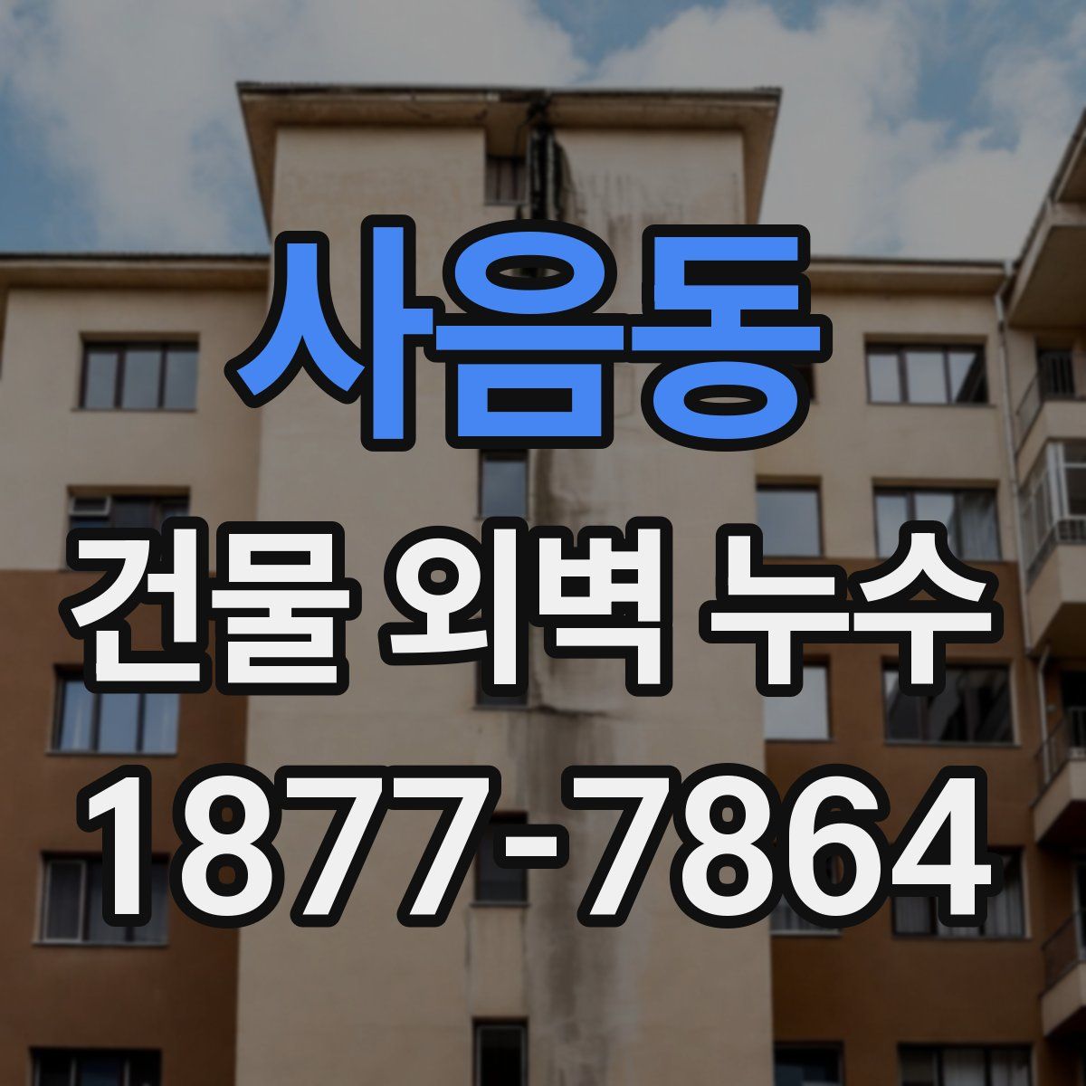 사음동 건물 외벽 누수