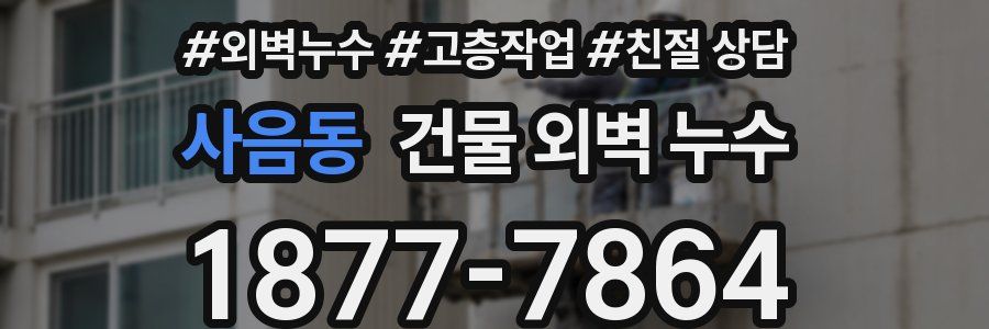 사음동 건물 외벽 누수