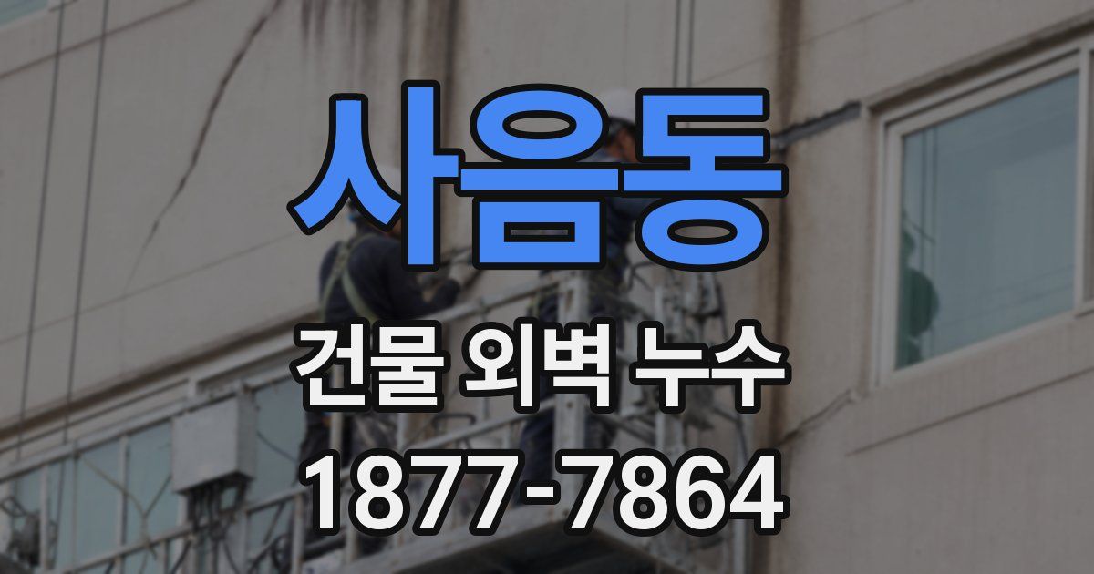 사음동 건물 외벽 누수