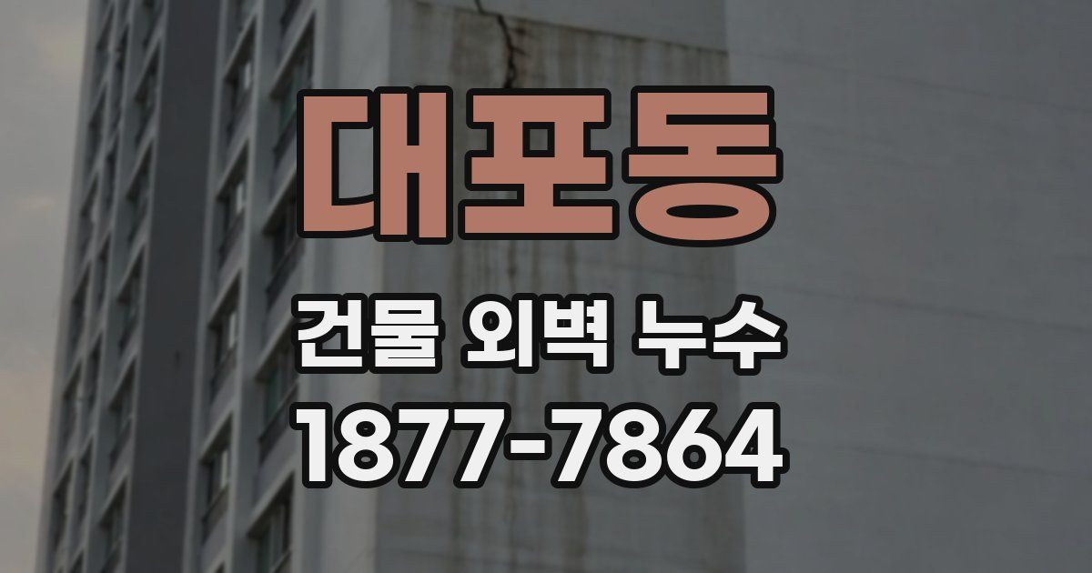대포동 건물 외벽 누수