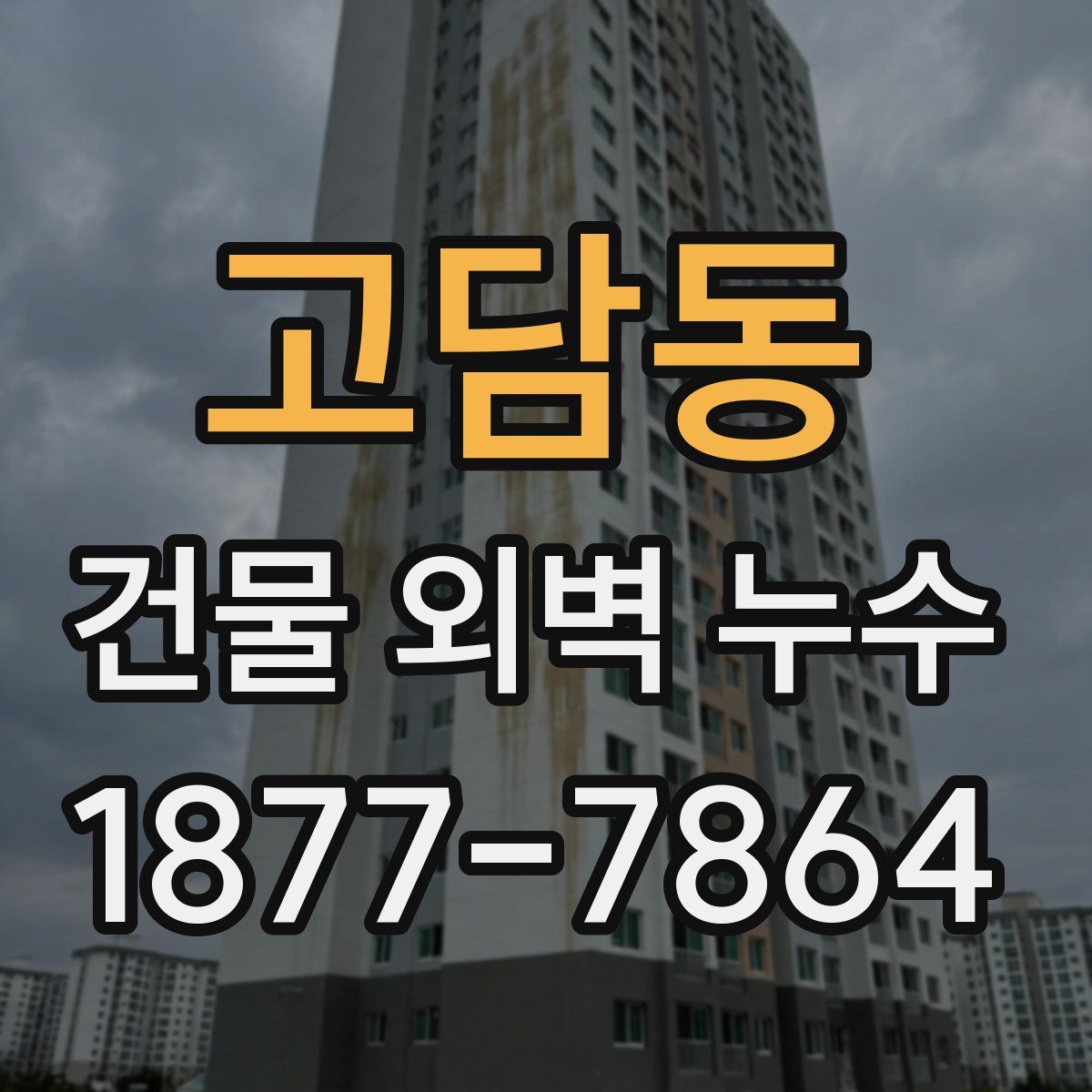 고담동 건물 외벽 누수