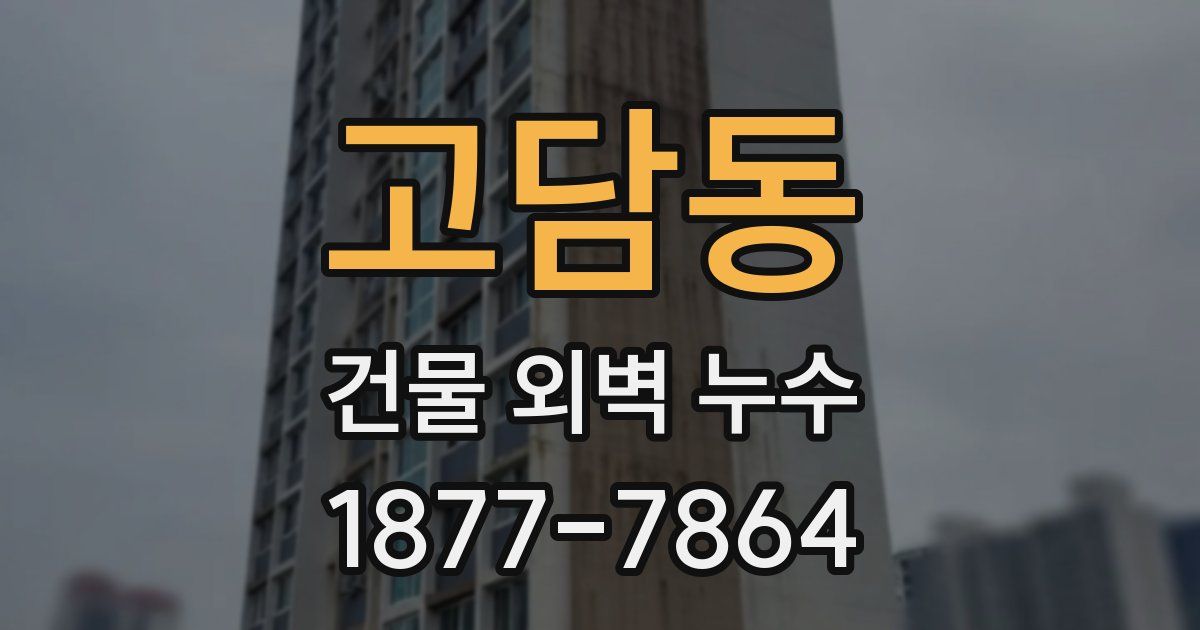 고담동 건물 외벽 누수