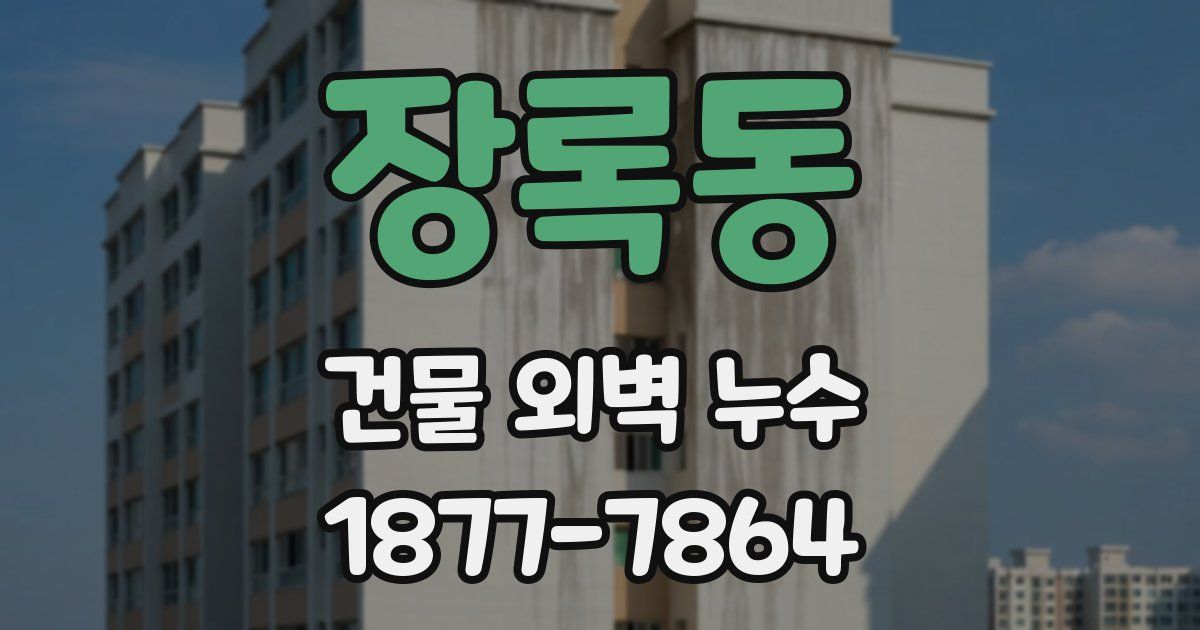 장록동 건물 외벽 누수