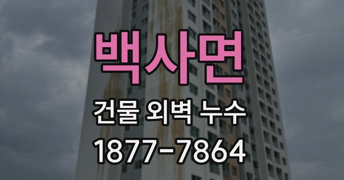 백사면 건물 외벽 누수