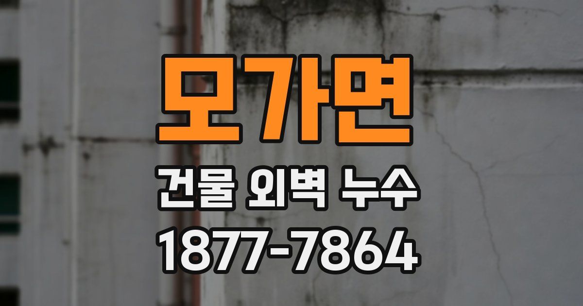 모가면 건물 외벽 누수
