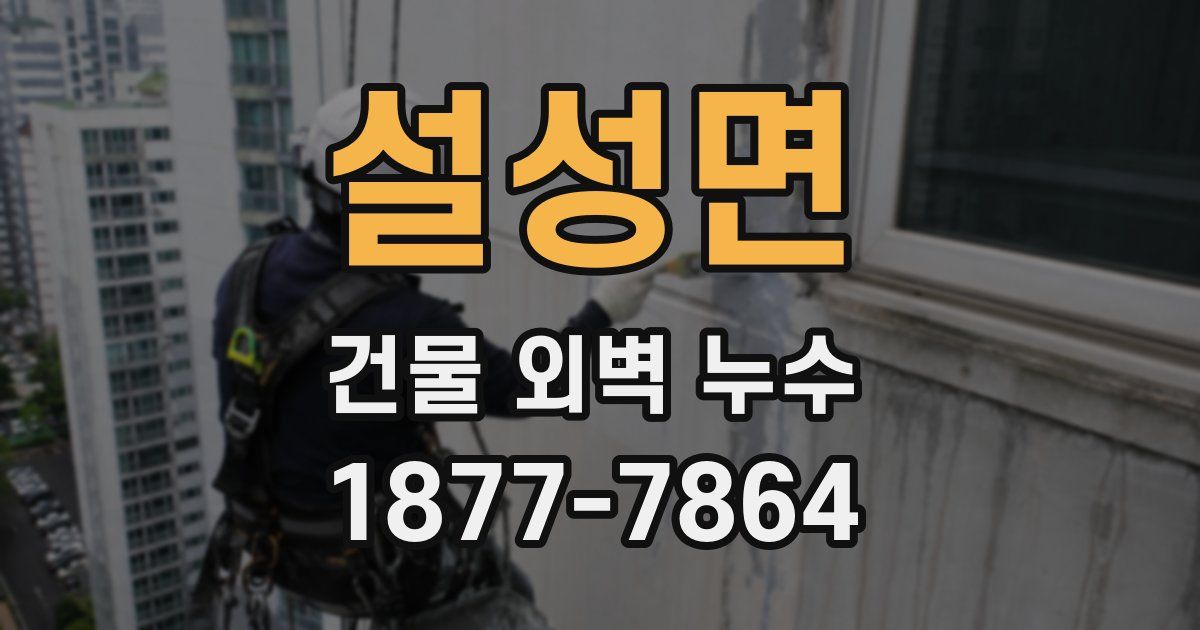 설성면 건물 외벽 누수