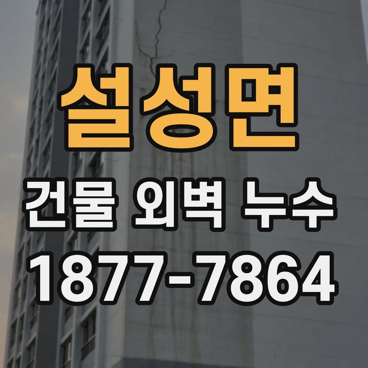 설성면 건물 외벽 누수