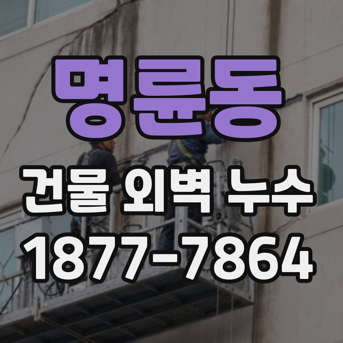 명륜동 건물 외벽 누수