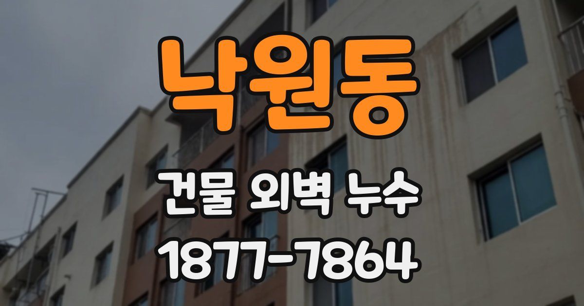 낙원동 건물 외벽 누수