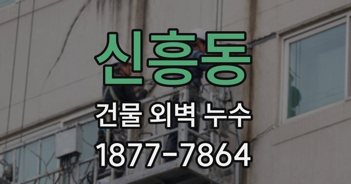 신흥동 건물 외벽 누수