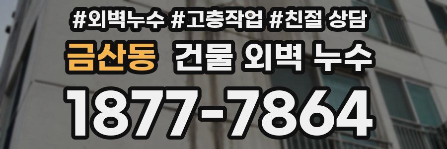 금산동 건물 외벽 누수