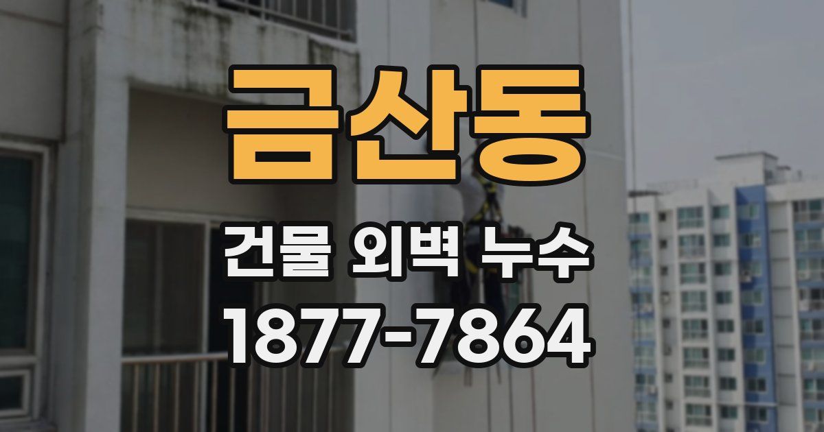 금산동 건물 외벽 누수