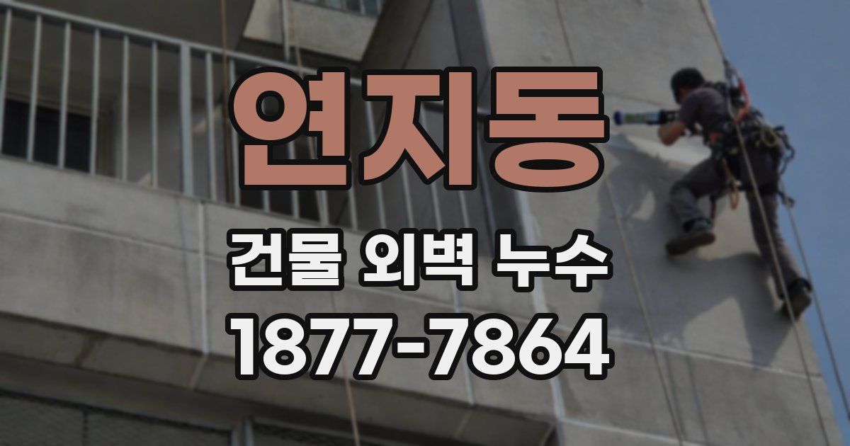 연지동 건물 외벽 누수
