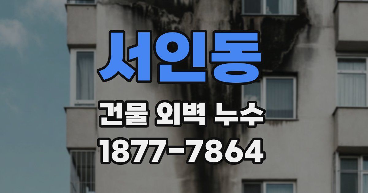 서인동 건물 외벽 누수
