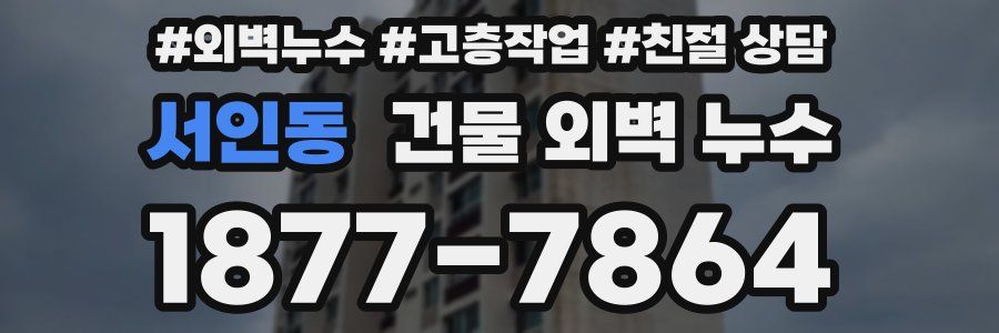 서인동 건물 외벽 누수