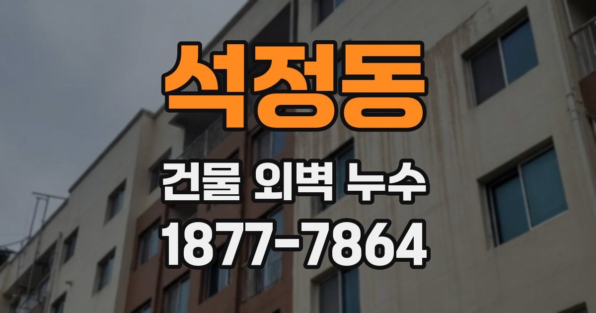 석정동 건물 외벽 누수