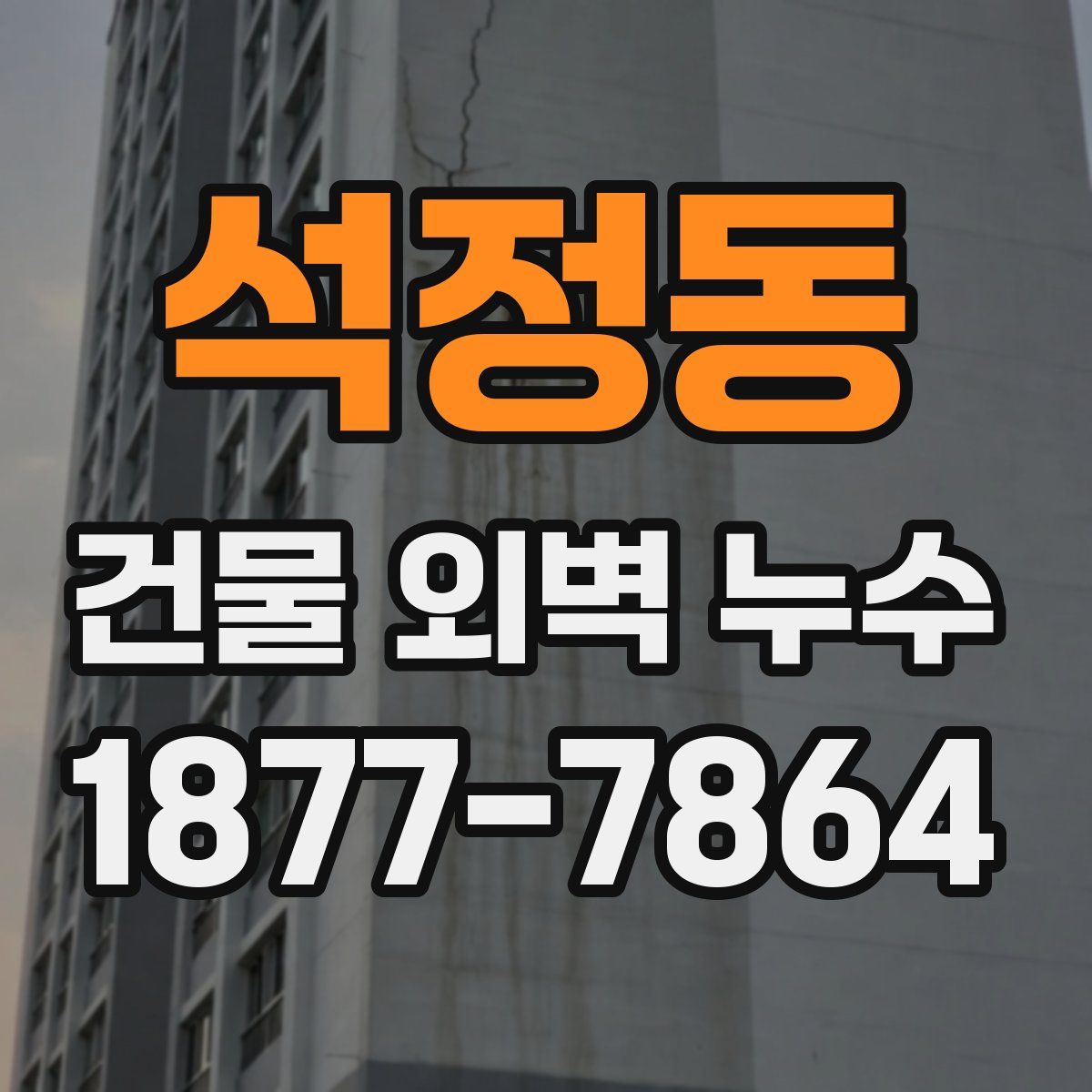 석정동 건물 외벽 누수