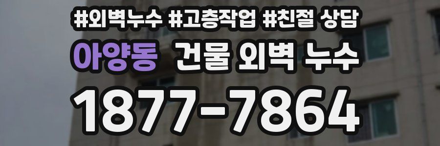 아양동 건물 외벽 누수
